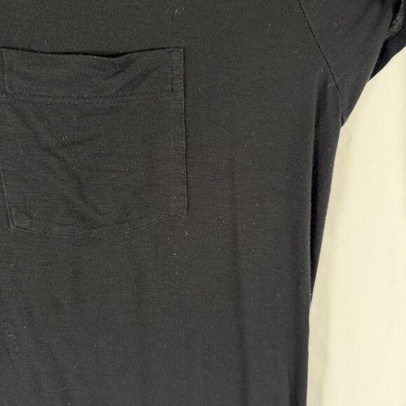 Soma Sleep Dress Women's XL Black Short Sleeve Vneck Stretch Rayon - Picture 8 of 11